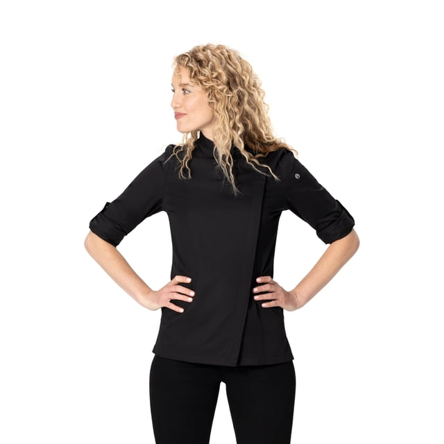 Chaqueta de Chef Mujer Lansing Chef Works Negra Talle M