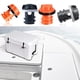 thumbnail image 4 of Eigraketly Paquete de 2 cajas refrigeradas con aislamiento para enfriador de pesca, tapones de drenaje de agua, reemplazo de bloqueo de pescado Kits de desorden para acampar Naranja, 4 of 6