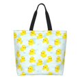thumbnail image 1 of Balery cute rubber duck Bolsa Tote Estilo Estético con Cremalleras, Bolsa de Hombro, Bolsa de Compras Grande y Plegable, 1 of 8