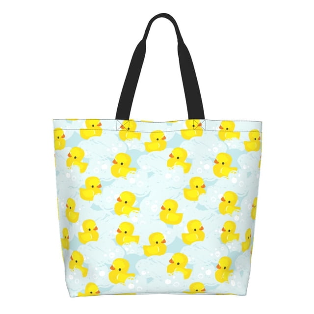Balery cute rubber duck Bolsa Tote Estilo Estético con Cremalleras, Bolsa de Hombro, Bolsa de Compras Grande y Plegable