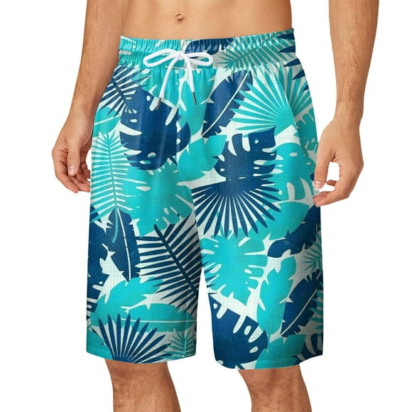 Ketyyh-chn99 Cargo Shorts for Men Beach Fashion Mens Stretch Swimming Shorts Swim Trunks Swimwear Bathing Suits Beach Wear Swim Suits Sky Blue,L
