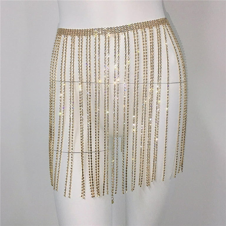 Gold skirt necklace hotsell