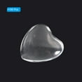 thumbnail image 3 of Uxcell Transparent Glass Cabochons, 100Pcs 16x16mm Heart Shaped Glass Dome Tiles for Photo Pendant Jewelry Making, Clear, 3 of 5
