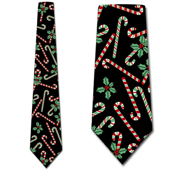 Candy Canes Allover Necktie Mens Tie by Three Rooker