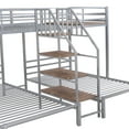 Bellemave Metal Triple Bunk Bed for 3,Twin over Twin&Twin Size Bunk Bed