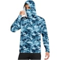 thumbnail image 2 of Mifsaly Sun Shirts for Men Upf 50+ Long Sleeve Sun Protection Hoodie with Mask Camo Outdoor Lightweight Hoodies Thumb Hole Breathable Sunscreen Sweatshirt XL, 2 of 7