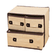 thumbnail image 1 of "Caja De Almacenamiento De Gran Ropa Interior Tela 3 Cajones Lab.G, Beige ", 1 of 5