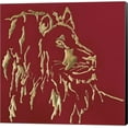 thumbnail image 1 of Gilded Lion on Red by Chris Paschke, Canvas Wall Art, 24W x 24H, 1 of 2