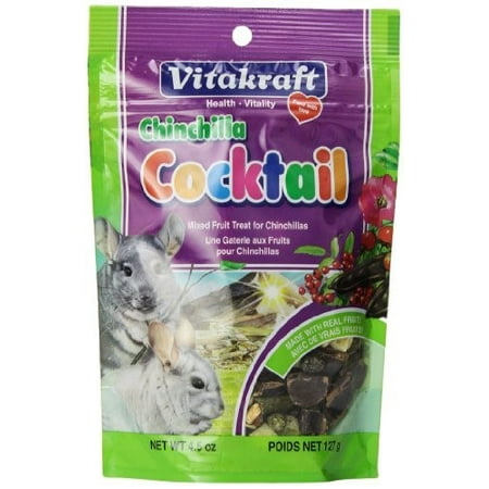 Vitakraft Chinchilla Cocktail Dry Small Animal Treat, 4.5 Oz