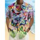 thumbnail image 3 of Camisas hawaianas de verano para hombre, camisetas de manga corta con botones coloridos y estampado 3D, camisa de playa de moda, camisa de vacaciones para uso diario, 3 of 5