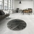 thumbnail image 4 of Ahgly Company Machine Washable Indoor Round Transitional Sage Green Area Rugs, 6' Round, 4 of 7