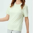 thumbnail image 5 of Men's Ice-Silk T-Shirt Nylon Spandex Quick Dry Breathable Short Sleeve Round Neck Moisture Wicking Casual Athletic Fitness Training Running | Zenithor,Green S, 5 of 6