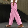 thumbnail image 2 of ZSQDM Women's Casual Pants Men's Casual Shorts Pink women casual pants Polyester S, 2 of 7
