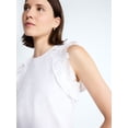 thumbnail image 4 of Free Assembly Women's and Women's Plus Ruffle Trim Mixy Tank Top, Sizes XS-4X, 4 of 5