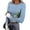 Light Blue(Snowflake Snowman Print), variant on Christmas Shirts for Women Long Sleeve Vintage Ribbed Fitted Slim Funny Xmas Tree Snowflake Print Underwear Tops Trendy Basic Holiday Casual Round Neck T-Shirts XL