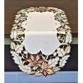 thumbnail image 2 of Doily Boutique Table Runner with Fall Maple Leaves on Ivory Fabric Size 44 x 15 inches, 2 of 3