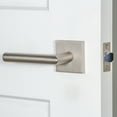 thumbnail image 3 of Viaggio Qadmod_Prv_238_Lh Quadrato Left Handed Solid Brass Privacy Door Lever Set - Brass, 3 of 7