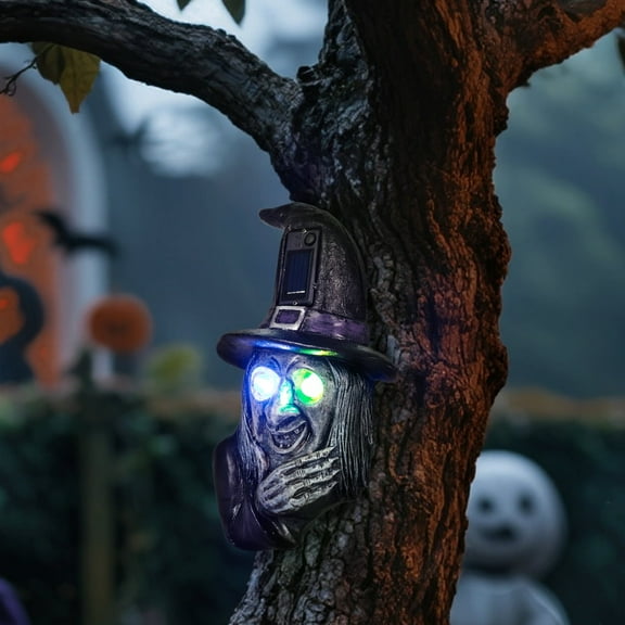 Halloween Witch Light Solar Powered Outdoor Halloween Decor, Spooky Yard, Garden & Haunted House Party