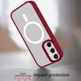 thumbnail image 3 of For Samsung Galaxy S24 Ultra Hybrid Cases Compatible with MagSafe Clear Transparent and Colorful Buttons Frame Bumper Hard Cover ,Xpm Phone Case [ Red ], 3 of 8