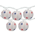 thumbnail image 3 of Northlight Patriotic Stars Paper Lantern Patio Light Set - 8.5' White Wire - 10ct, 3 of 9