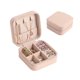 thumbnail image 1 of Caja de almacenamiento de joyas, embalaje de regalo, pendientes, collares, anillos, accesorios para organizar el hogar, oficina, color rosa desnudo, 1 of 3