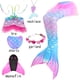 thumbnail image 3 of Traje de baño de cola de sirena para niños, bañador para niñas pequeñas, monoaleta, 2024, 3 of 5