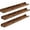 Rustic Brown + Black, variant on Floating Shelves, Wall Shelf Set of 3, 90 cm Hanging Shelf with Raised Edge and Invisible Brackets, for Bathroom, Bedroom, Kitchen, Office, Living Room Decor, Greige