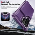 thumbnail image 4 of Allytech Wallet Case for Samsung Galaxy S24 Ultra with Credit Card Slots, Kickstand Anti-Fall Shockproof Camera Screen Protection Soft TPU Frame Premium PU Leather Magnetic Clasp Case - Purple, 4 of 8