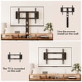 thumbnail image 4 of GUNAITO TV Stand with Adjustable Mount for TV up to 75", Big TV Stand for Living Room with 7 Fabric Drawers , Rustic Brown, 4 of 8