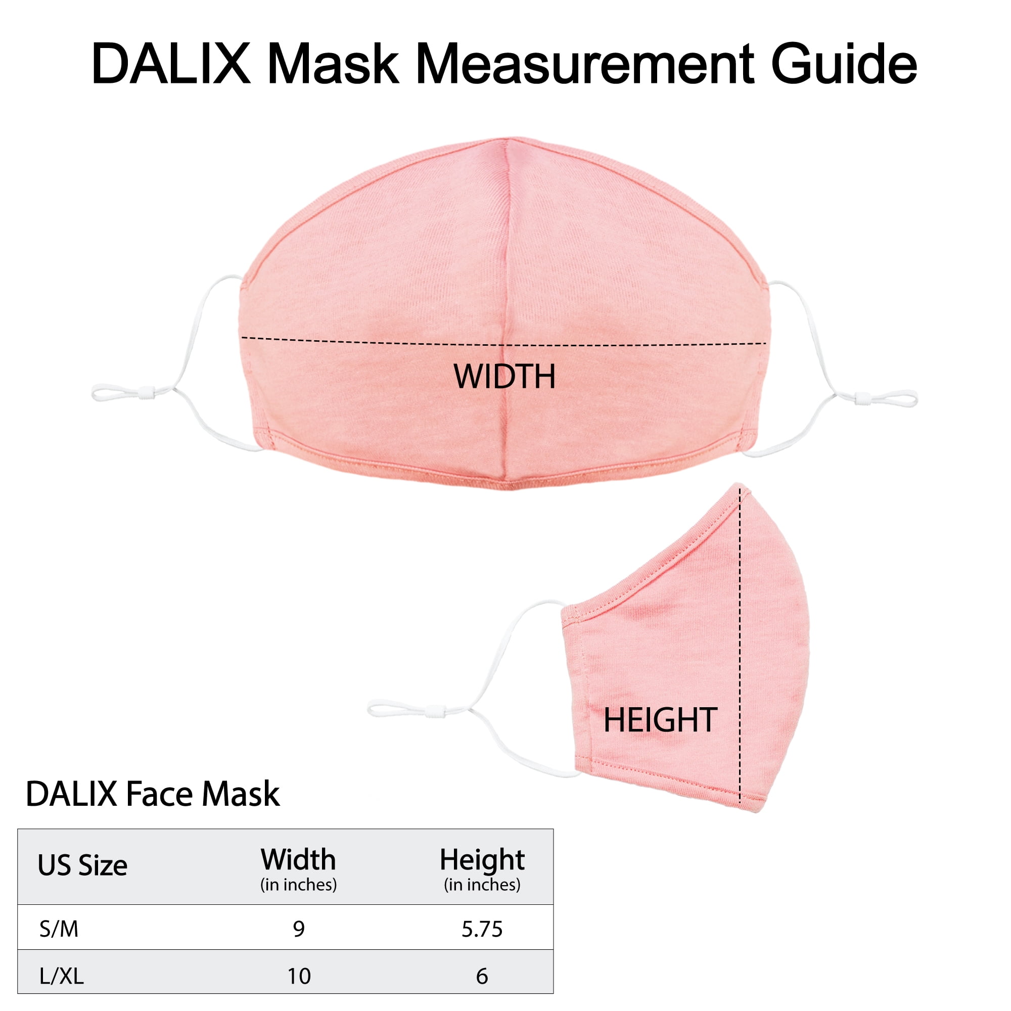 Dalix Dalix Cloth Face Mask Reuseable Washable In Pink Made In