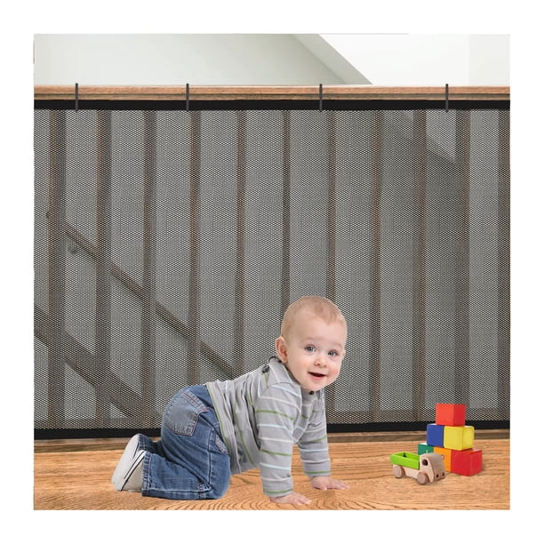 Red de seguridad Banister Gulissa de 4,5 m x 0,9 m, color negro