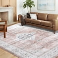 thumbnail image 2 of 8x10 Light Orange Ultra-Soft Vintage Area Rug - Comfortable Non-Slip Washable Rug for Any Room, 2 of 7