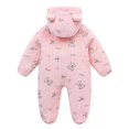 thumbnail image 3 of Hotiary Infant Spring and Autumn Double-Sided Flannel Zipper Jumpsuit for Boys and Girls Cartoon Embossed Hooded Coat 3M-12M, 3 of 12