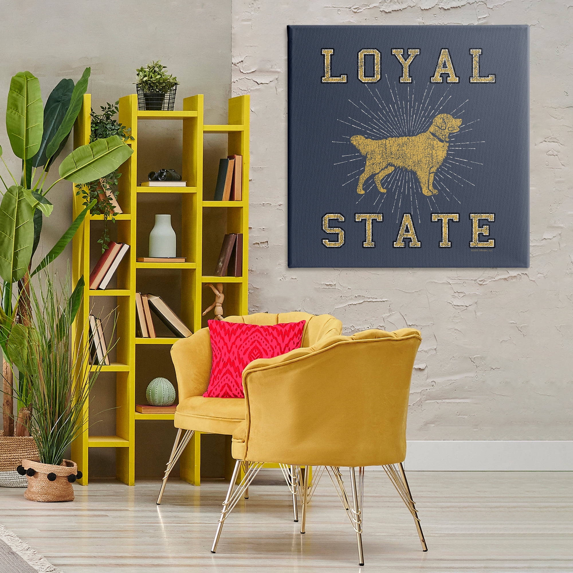 Stupell Industries Varsity Loyal State Novelty & Humor Painting Wrapped Canvas Art Print Wall Art, 36 x 36