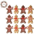 thumbnail image 1 of 12pcs Gingerbread Man Ornaments, Lovely Interesting Gingerbread Man Hanging Decors, 1 of 5