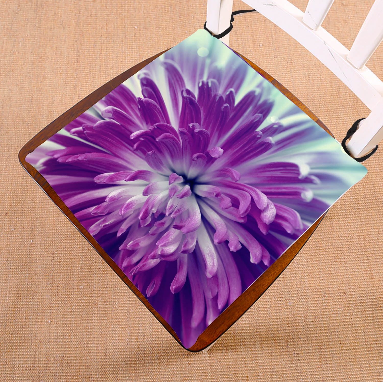 YKCG Big Blooming Flower Purple Violet Flower Seat Cushion Chair
