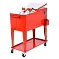 thumbnail image 1 of Carrito nevera Costway 76L rojo Con ruedas y Abrebotellas, 1 of 9