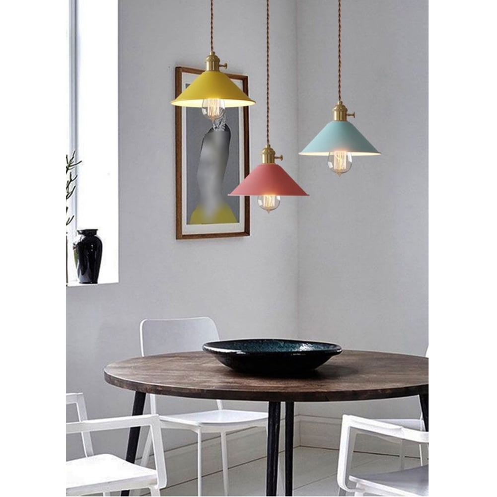 Small Industrial Retro Style Pendant Lighting for Kitchen Sink, Mini Vintage Metal Dining Room Pendant Light Fixtures Over Table, Single Rustic Farmhouse Hanging Lamp Ceiling Chandelier