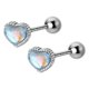 thumbnail image 1 of Earing S925 Silver Ear Studs Women'S Simple Literary Mini Synthetic Glass Love Earing , Clavos para los oídos XianweiShao 9024735000471, 1 of 5