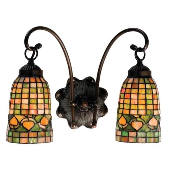 Meyda Tiffany - 18651 - Two Light Wall Sconce - Tiffany Acorn - Antique-85pack