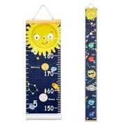 Beinou Baby Growth Chart Ruler for Kids Wood Frame Height Measure Chart 7.9in x 79in Canvas Hanging Height Growth Chart