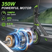 Electric Scooter Adults, Folding E Scooter with 350W Motor 19 Mph Top Speed, Max 22 Miles Long Range, 8.5 Tires Commuting Scooters with Dual Brake System, APP for Commuting Travel&Campus