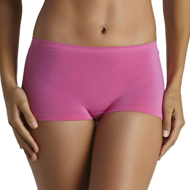 Hanes Body Creations Women's Seamless Boy Short Underwear, 3 Pack