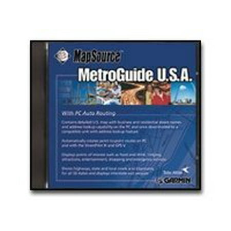 MapSource MetroGuide U.S.A. - GPS software - for eMap; eTrex Legend, Vista; GPS V; GPSMAP 176, 176C, 196, 295, 76, 76S; NavTalk