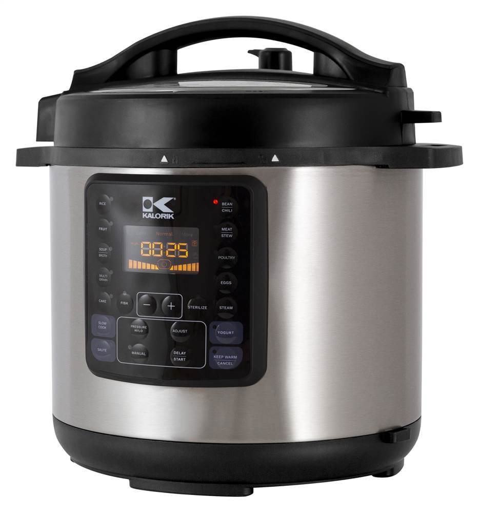 Kalorik 6 Quart 10-in-1 Multi Use Pressure Cooker, Stainless Steel