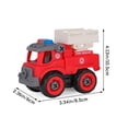 thumbnail image 4 of Set de juguetes para montaje y desmontaje de camiones de bomberos con destornillador, 4 of 5