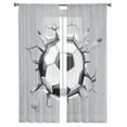 thumbnail image 3 of Football Shot Sport Chiffon Sheer Curtains For Living Room Bedroom Kitchen ration Window Voiles Organza Tulle Curtain, 3 of 7