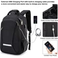 thumbnail image 2 of Mochila YONGSHENG mochila de viaje para computadora portátil Con puerto de carga USB/auriculares resistente al agua, 2 of 5