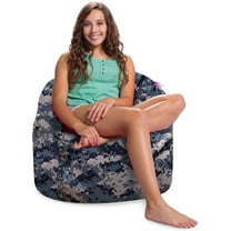 Posh Creations Structured Bean Bag Chair Sonoma Lounge Teens, Nylon, 2 Ft, Camo digital