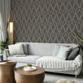 thumbnail image 3 of Sequin Trellis Charcoal/Rose Gold Wallpaper, 3 of 4